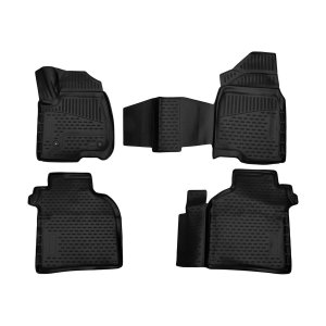 GMC Sierra 1500 Floor Mats - Rear - Omac - Rubber TPE 4 Pcs - Black - 2019